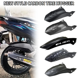 Motorcycle Rear Tire Hugger Mud Guard For Honda Click 125i 150i V1/V2/V3/V4 Black Carbon Fender