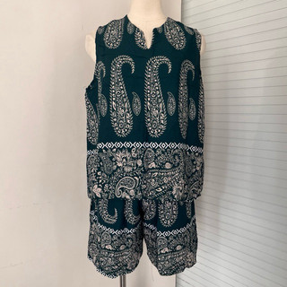JJF Home. Sheina Terno V Neck Shorts Set for Women Presko Challis Pambahay BIG SIZE