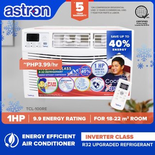 Astron 1HP Inverter Class Window Type Aircon with Remote - TCL100RE | Energy Saving