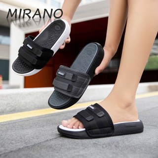 Mirano 2509-2 Men's Breathable Rubber Slippers - Non-Slip Flat Open-Toe Sandals for Summer
