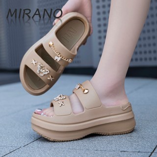 MIRANO Women's Fashion Wedge Slippers Casual Non-slip Thick Bottom Sandals