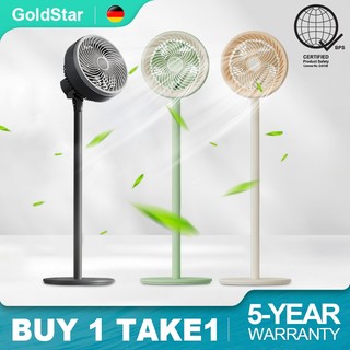 Gold Star Air Circulation Fan Stand Electric Fan 360° Rotation Desk Fan Strong Wind Energy Saving