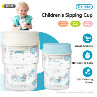 Dr.isla Water Bottle For Kids 360° Sessile Liquid Silicone Does Not Contain BPA 280ml/9oz WC32