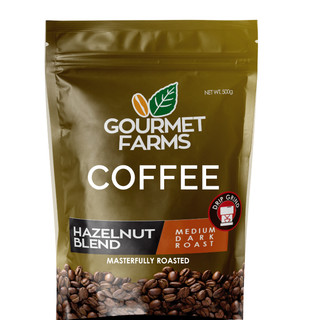 Gourmet Farms Arabica Coffee 500g | Hazelnut, Barako, Premium | Whole Bean, Drip & Coarse  Grind