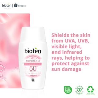 [COD] Bioten Brighten Face Skin Glow UV Fluid SPF50+ 50ml | Lightweight Sunscreen Skin Repair Bright