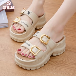 Korean Best Seller Wedges Slipper Casual Elegant EVA Thick Strap Wedges Sandals for Women