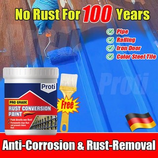 Anti Rust Paint With Brush No Need Primer Strong Adhesion For Rusty Metal Steel Stair Railings