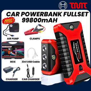 Car Jumper 99800mAh Car Power bank High power With Pump Power Bank Car Jump Start LED LIGHT