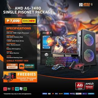 BRANDNEW SINGLE PISONET  AMD A8/A10 7680/5700/ ATHLON/ RYZEN 3/5 AND RYZEN 7 5700G W/ GAMES & FREEBI