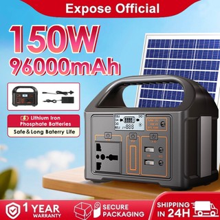 Expose Power Station 150w 96000mahBigCapacity Power Bank PortableOutdoorSolar Generator Station
