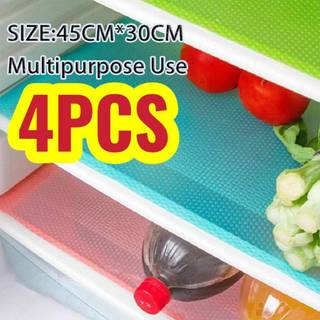 4PCS Multifunction Refrigerator Mat Fridge Anti-fouling Anti Frost Waterproof Pad Drawer Mat