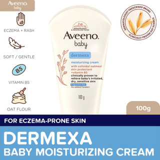 Aveeno Baby Dermexa Moisturizing Cream 100g - Baby Lotion, Sensitive Skin, Eczema, Atopic Dermatitis