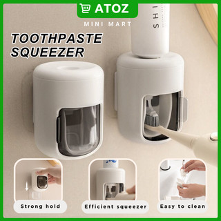 Automatic Toothpaste Squeezer Toothpaste Dispenser Holder Without Punching Wall Mount ATOZ