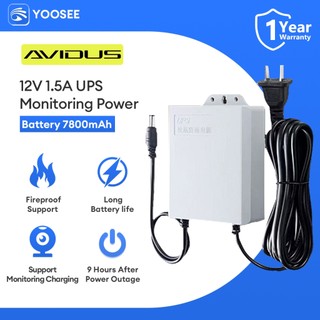 AVIDUS 12V 1.5A 7800mAh Mini UPS Battery Backup for WiFi Router Modem and CCTV Camera Power Supply
