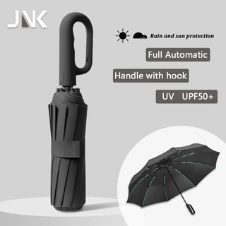 JNK #FK102 Fully Automatic Ring Buckle Handle Umbrella Durable Rain and Sun UV Protection Umbrella