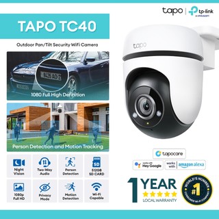 TP-Link Tapo TC40 1080P 2MP 360° Pan/Tilt Home Security IP65 Outdoor Wi-Fi CCTV Camera
