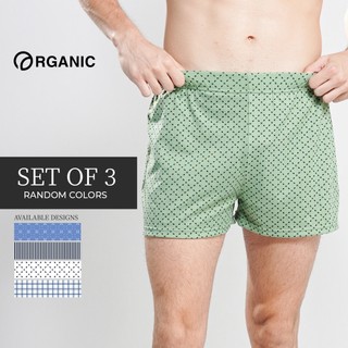 Organic boxer short for men 3pcs Set Random Colors Underwear Black Gray Blue innerwear 3 pcs sale