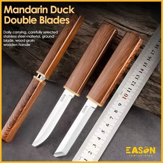 COD 2in1 Japanese Fruit Double Knife Non-Control Stainless Steel Knife Fruit, Sushi,Slicing Knife