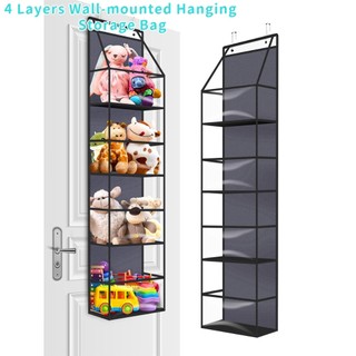 4 Layers Wall-mounted Hanging Storage Bag Organizer Behind Door Closet Storage Hanging Bag For Toys