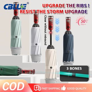 CBLUE High Quality 60 ribs Umbrella Automatic Foldable Large Sun and Rain Umbrellas UV WindProof