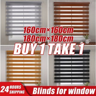 Now❗NICEDAYS Buy 1 Take 1 Korean Blinds for Window Blackout Curtain Venetians Duo Roller Curtain COD