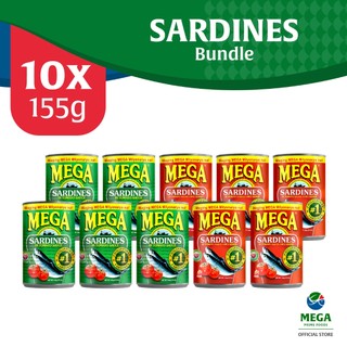 Mega Sardines Tomato Sauce and Tomato Sauce with Chili by 10s