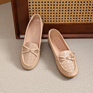 LEYA Women's Fashion Leather Close Shoes Slip on Loafer A8816