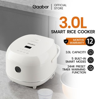 Gaabor 1.2L Rated 3L Multi Functional Rice Cooker Curve Non-Stick Computer-Controlled 24H Cooking