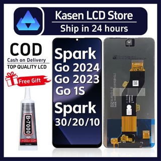 【Top Quality】LCD For TECNO Spark Go 2024 / 2023 / Go 1S / Spark 30 / 20 /10 Touch Screen Replacement