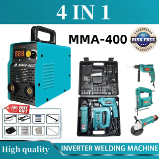 NEW 4in1 IGBT Inverter Welding MachineAngle Grinder and Impact Drill and JigSaw Set With Hardcase