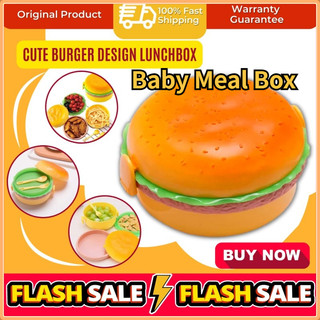 Loving Kiss Baby Hamburger Lunch Box for Kid Creative Cute Three-layered Tableware