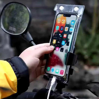 5PCS Motorcycle Waterproof Phone Bag Handlebar Cell Phone Case High Sensitivity Charging Port COD