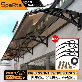 【Use for 50 years】Awning Canopy with Bracket for Door Window Waterproof Anti UV Sunshade Roof Cover