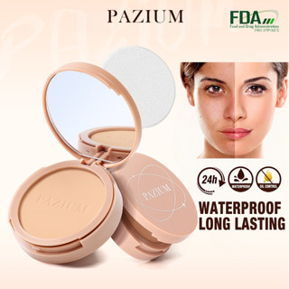 PAZIUM Face Powder Oil Control Long Lasting 24h Locking Makeup Foundation Matte Waterproof With Puff