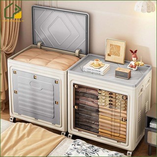 PoP 150L Foldable Storage Box For Clothes Home Orgenizer With Wheels Megabox Large Capacity Toy Box