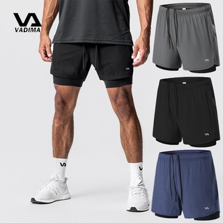 VadimaSports Unisex Sportswear Shorts 2 in 1 Dri Fit Quick Dry Gym Shorts Cycling Shorts for Running
