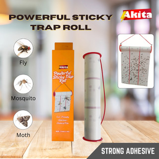 AKITA Powerful Sticky Trap Roll  Effective Fly Killer For Fly Control in Poultry & Other Farms