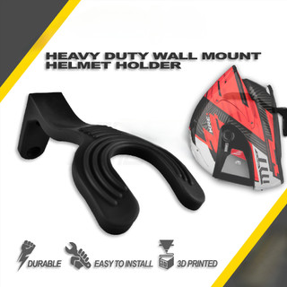 Motorcycle Helmet Holder Wall Mount Heavy Duty Hdpe Plastic Universal