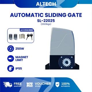 ALTECH 2500KG Heavy Duty Automatic Sliding Gate Opener 220VAC Three-phase motor / Adjustable speed
