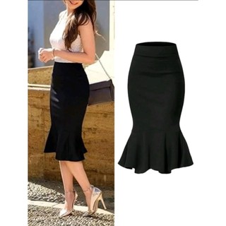 WOMEN"S OFFICE COMMUTE HIGH WAIST PENCIL SKIRT, KNEE-LENGTH SLIM FIT SKIRT FREESIZE FROM SMALL-MED