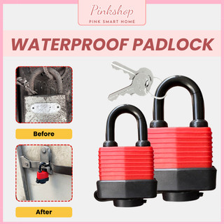 Waterproof Padlock with Key, Heavy Duty Covered Laminated Steel Keyed Padlocks, 40mm Padlocks Keyed