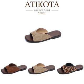 ATIKOTA Women Flat Slippers - Fashion & Leopard Print & Daily Wear