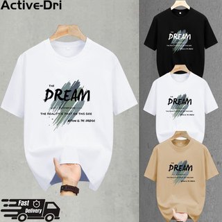 [BUY 1 TAKE1] 3 Color Active Men's simple casual work round neck printed T-shirt short sleeves