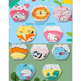 Baby cartoon diaper pants, children's pee training pants, baby reusable diapers, baby underwear
