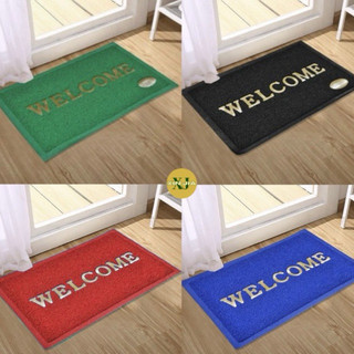 XJ Welcome Doormat Indoor Outdoor Non-Slip Rubber Polyester Entrance Floor Mat Home Decoration