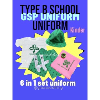 GSP SET 6IN1/GOOD QUALITY/ SCHOOL UNIFORM/ KIDS GIRL TO TEENAGE/GIRL SCOUT UNIFORM
