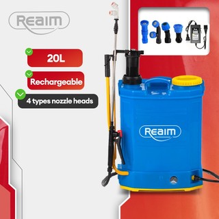 REAIM 20L Knapsack Sprayer Agriculture Rechargeable Electric Sprayer Gardening Power