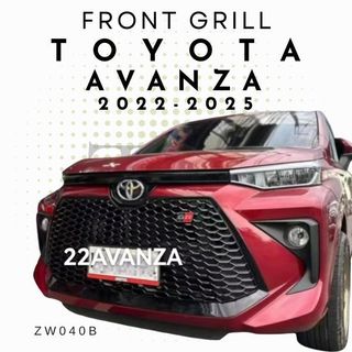 ERMETIQ FRONT GRILL for TOYOTA AVANZA 2022-2025 GR LOGO MATTE / GLOSSY BLACK DESIGN