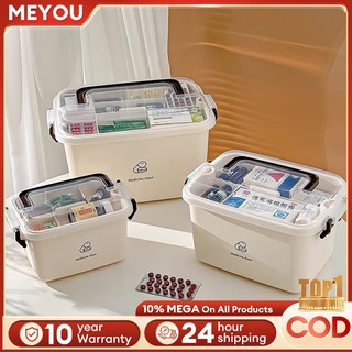 MEYOU Medicine Box Organizer Multi Purpose Family First Aid Kit Medicine Box Medical Storage
