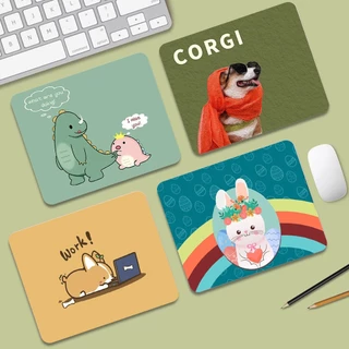 แผ่นรองเมาส์ลายสัตว์น่ารัก Mouse Pad ฐานยางกันลื่น ขอบล็อค พื้นผิวเรียบเป็นพิเศษสำหรับพีซี